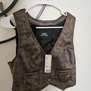 Urban outfitters leather vest
